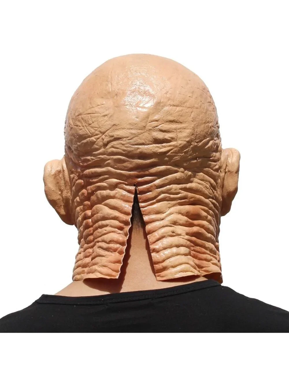 Old Women's Creepy Grandpa Realistic Halloween Latex Human Wrinkle Face Mask